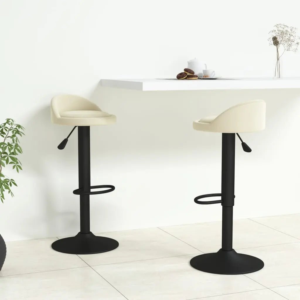 Tabourets De Bar Lot De 2 Velours - www.minichezmoi.com