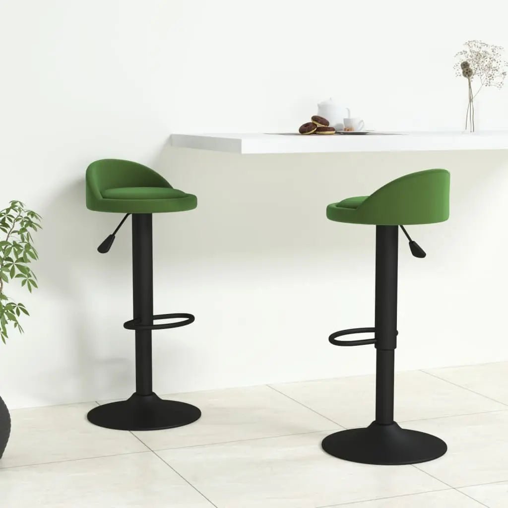 Tabourets De Bar Lot De 2 Velours - www.minichezmoi.com